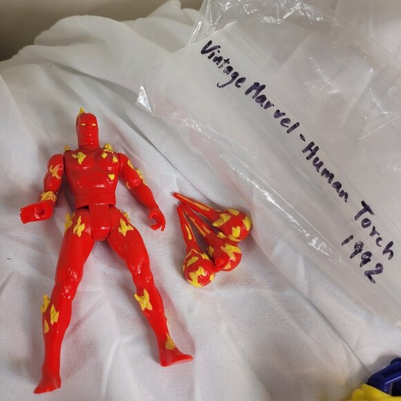 FANTASTIC FOUR Figure Lot of 6 NEAR MINT Human Torch Mr Fantastic Moleman Doom - Picture 4 of 14